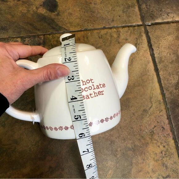 NWT Ceramic Hot Chocolate Tea Kettle Pot 35oz - Picture 9 of 9
